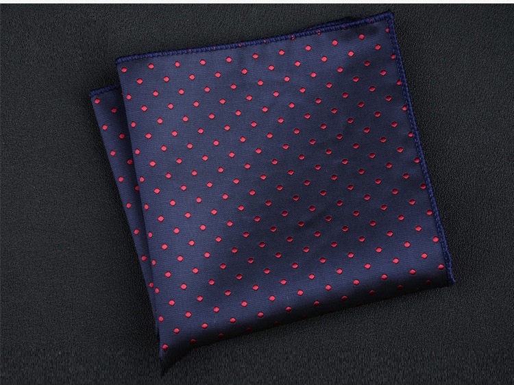 Τετράγωνο μαντήλι τσέπης μπλε με σχέδιο