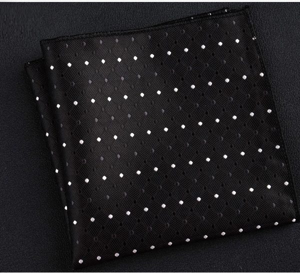 Μαύρο τετράγωνο μαντήλι τσέπης πουα