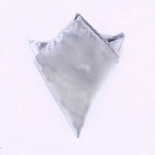 Τετράγωνο μαντήλι τσέπης ανοιχτό ασημί