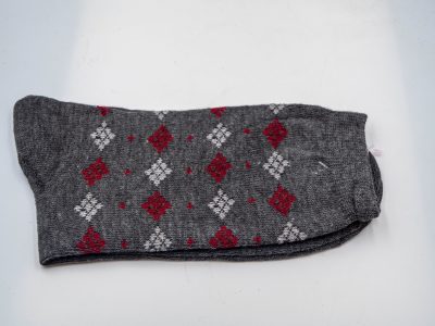 Ανδρικές κάλτσες κοστουμιού γκρί με σχήμα ρόμβους