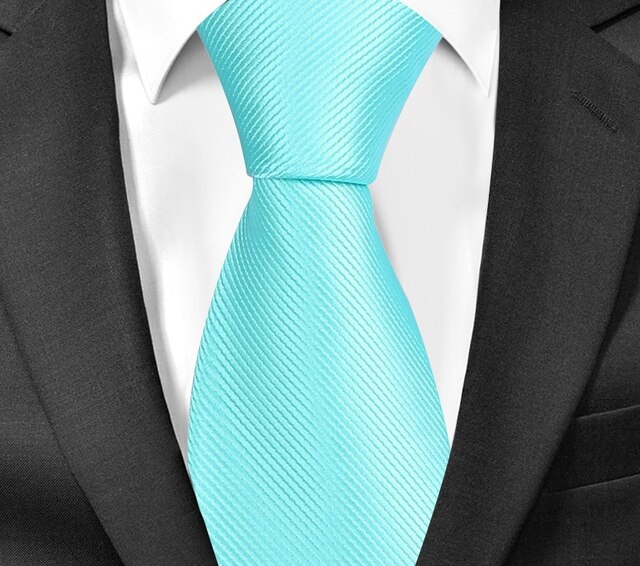 Κλασσική ανδρική γραβάτα με λαιμόκοψη, τυρκουάζ