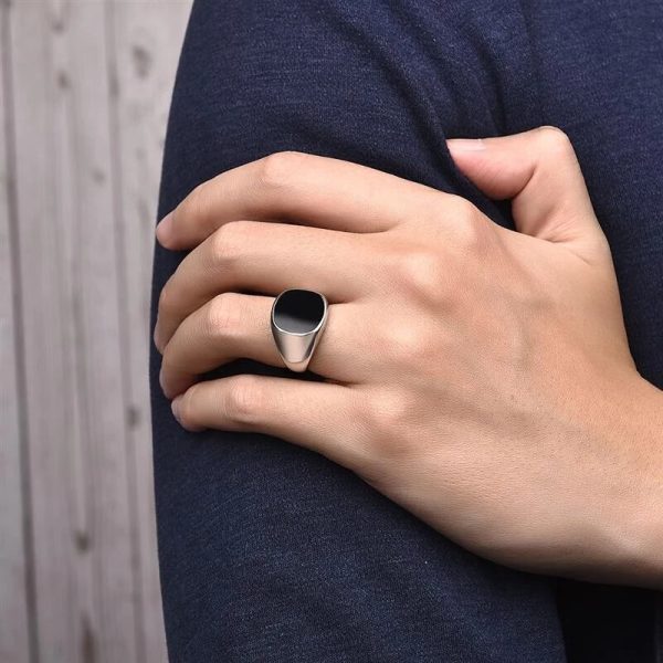 Ανδρικό δαχτυλίδι με χαραγμα 12mm