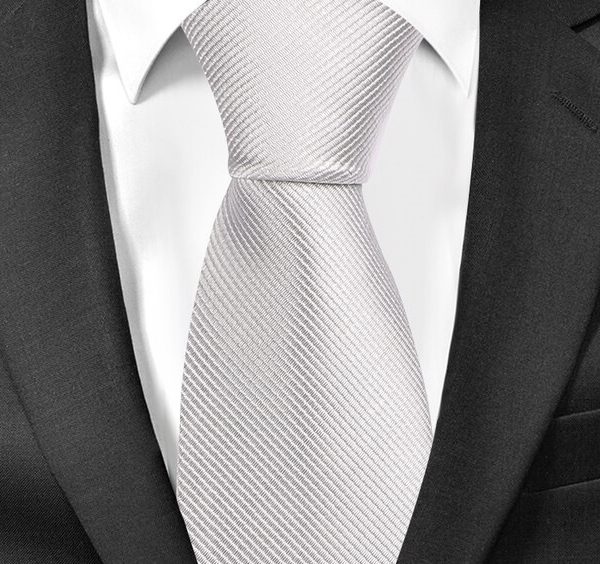 Κλασσική ανδρική γραβάτα με λαιμόκοψη, γκρι
