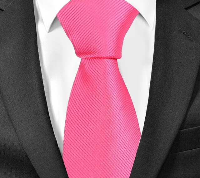 Κλασσική ανδρική γραβάτα με λαιμόκοψη, ροζ