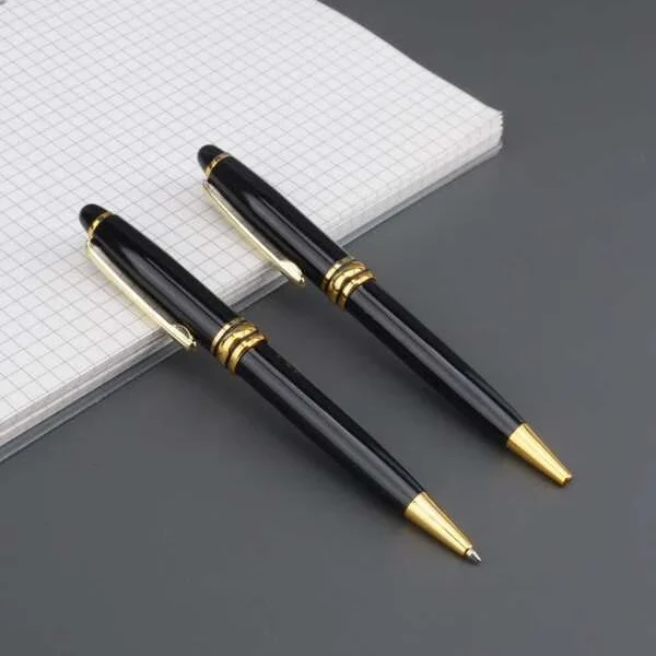 Μαύρο ballpen στυλό με χρυσαφί λεπτομέρειες