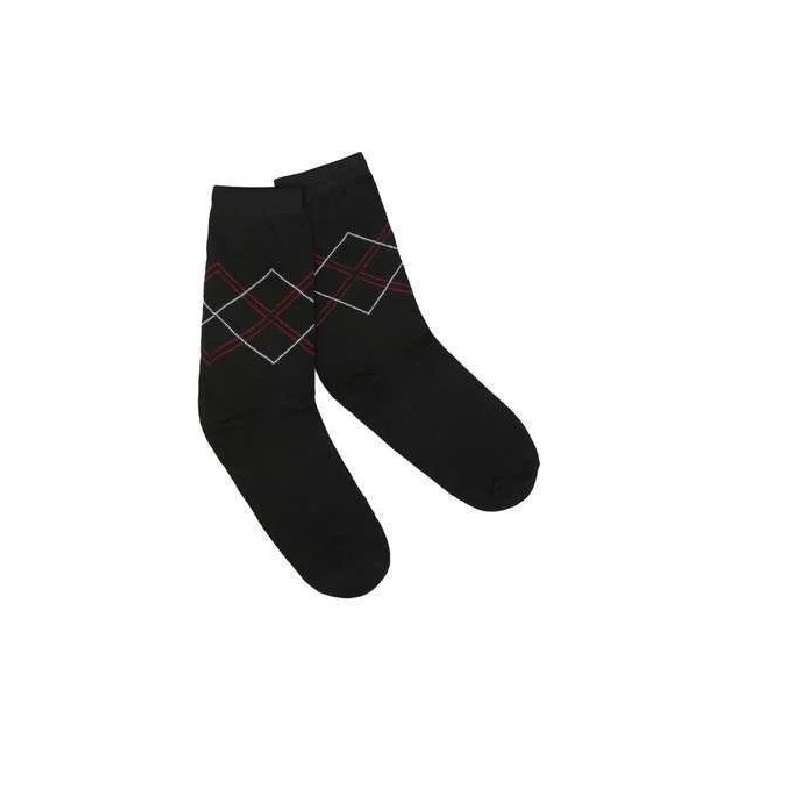 Ανδρικό ζευγάρι κάλτσες μαύρες με κόκκινους ρόμβους