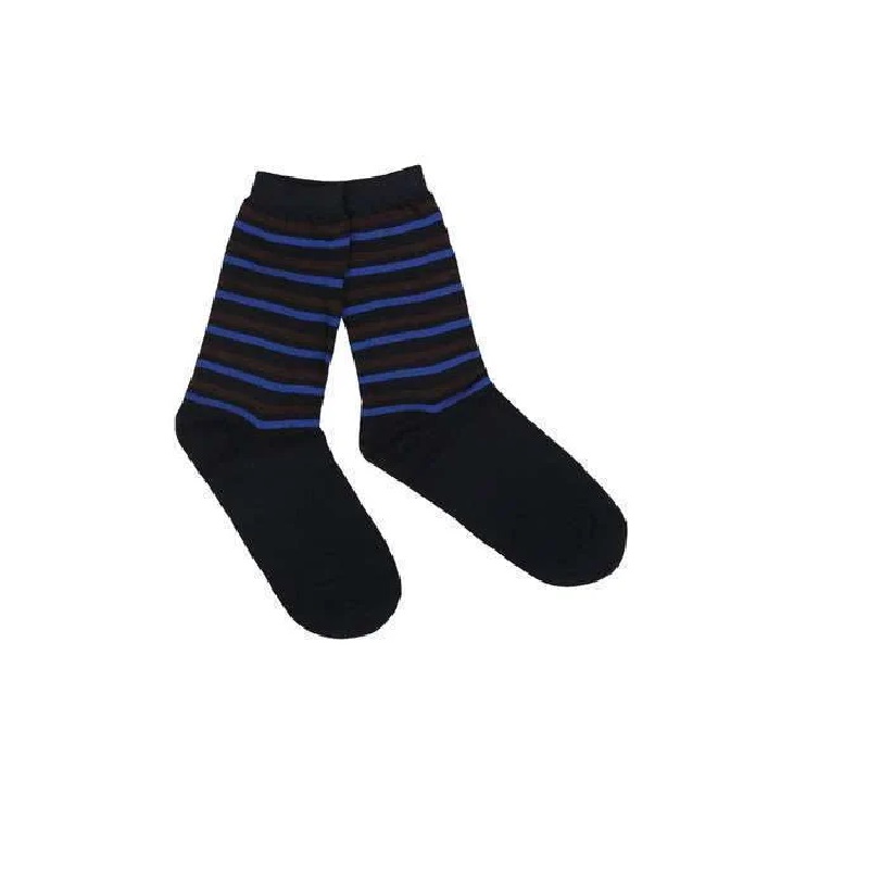 Ανδρικό ζευγάρι κάλτσες μαύρες με μπλέ ρίγες