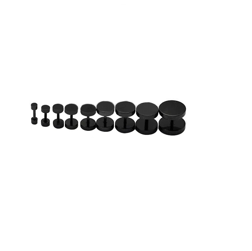 Ανδρικά σκουλαρίκια double circle black