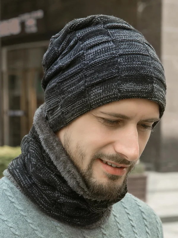 winter beanies set scarf