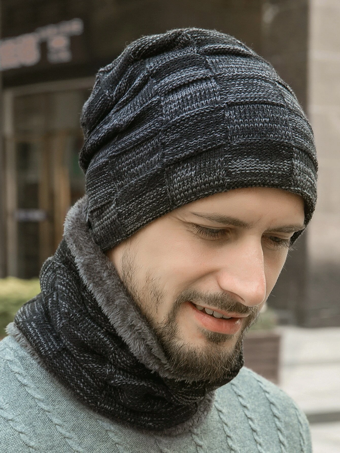 winter beanies set scarf