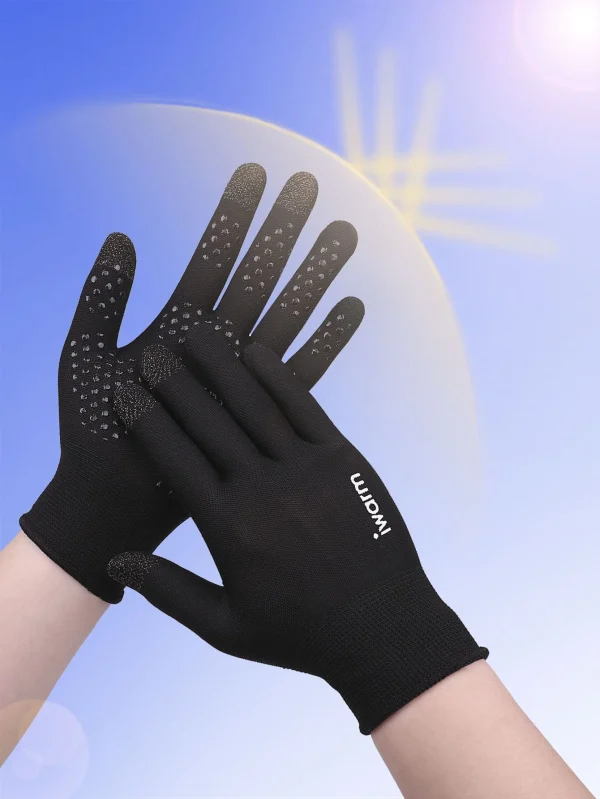 Ανδρικά λεπτά αντιολισθητικά γάντια μαύρα