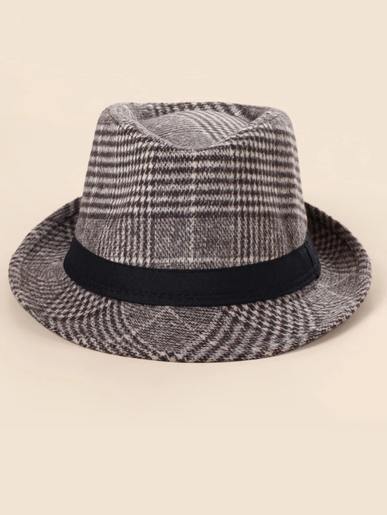 Ανδρικό καπέλο Fedora με καρό σχέδιο Glen