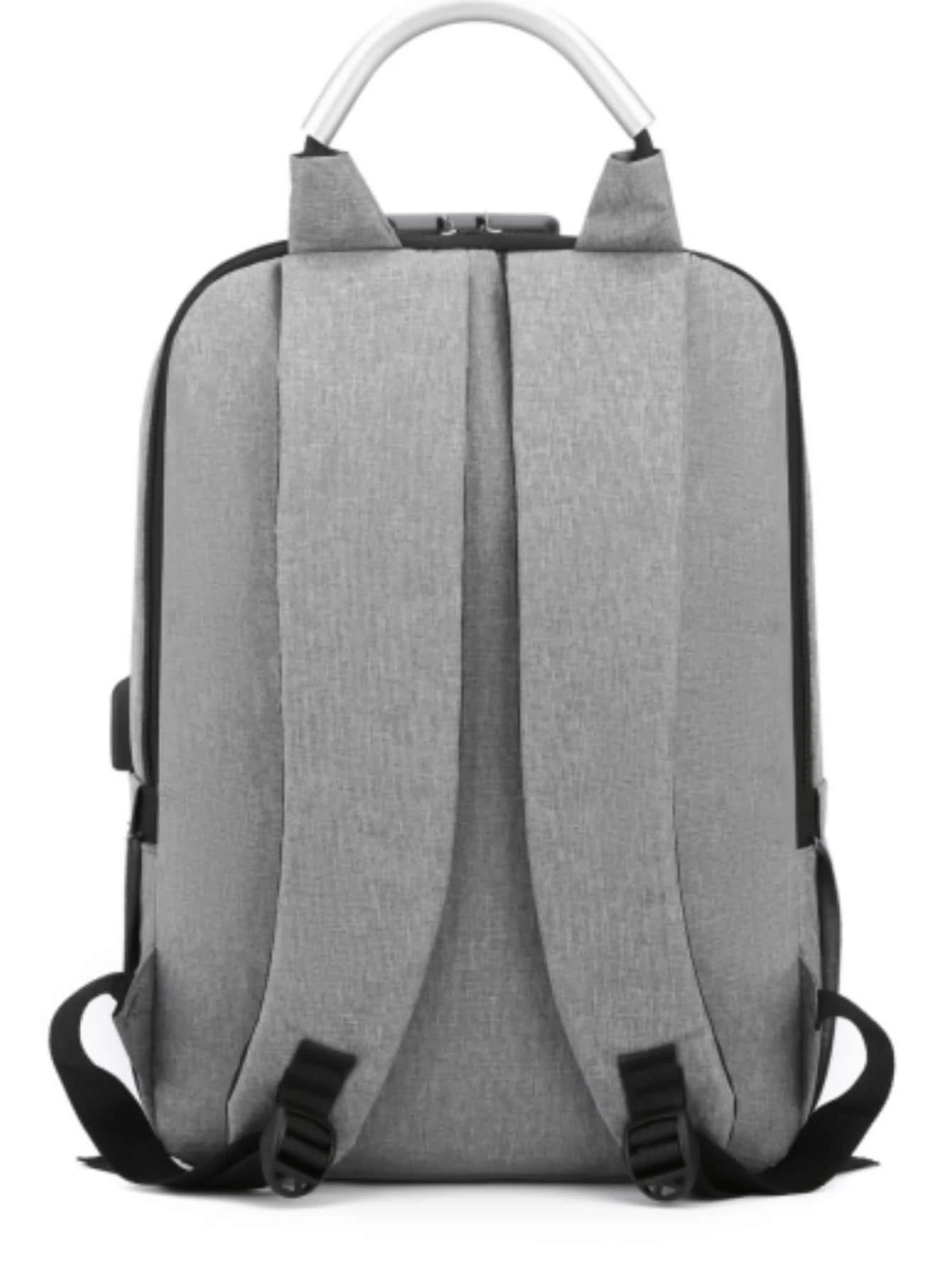 Ανδρική τσάντα backpack με θυρα usb μαύρο γκρί