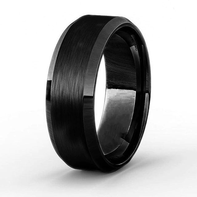 Ανδρικό δαχτυλίδι από ανοξείδωτο ατσάλι μαύρο
