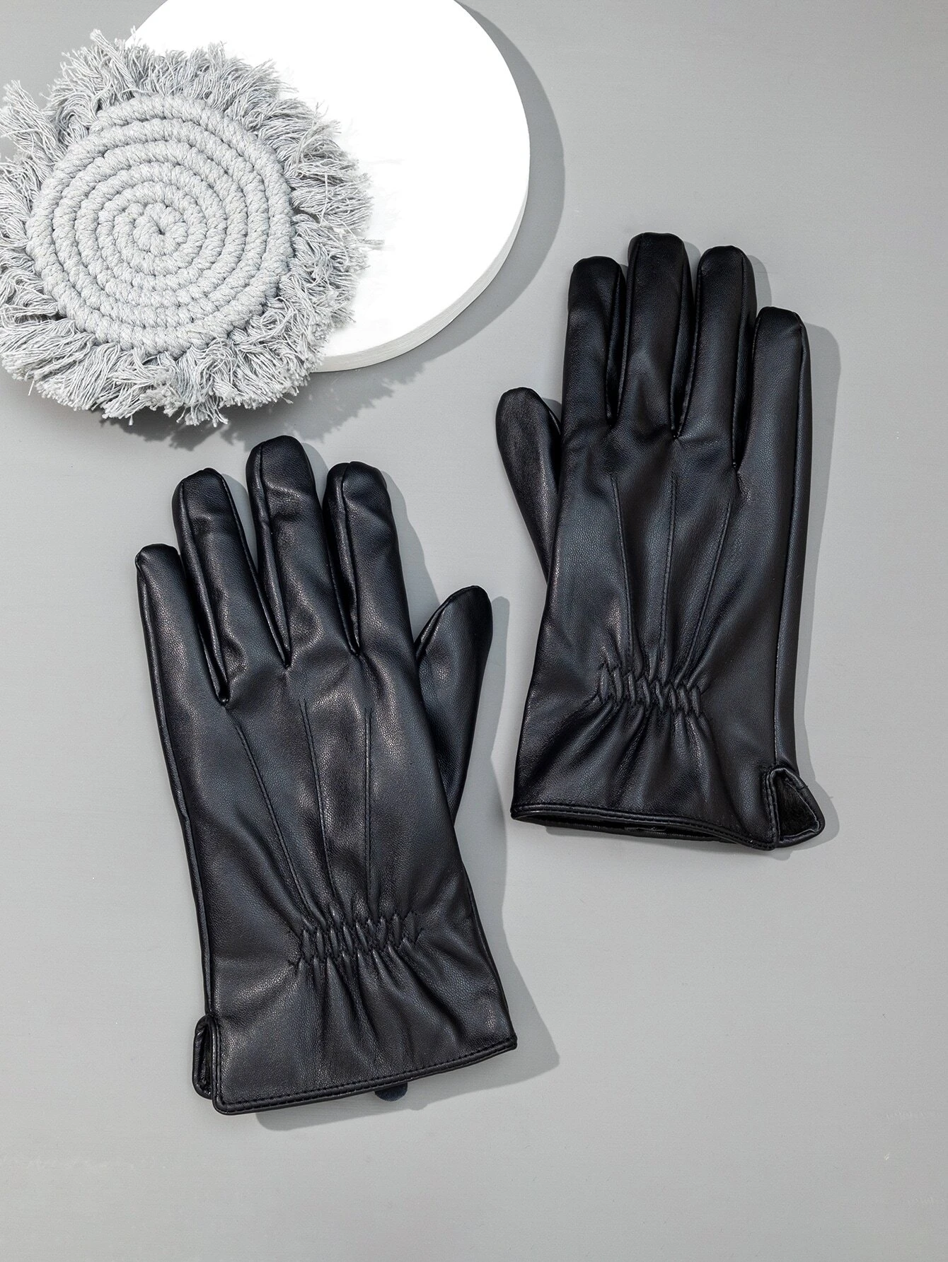 Ανδρικά δερμάτινα touchscreen γάντια