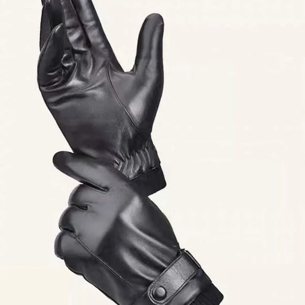 Ανδρικά δερμάτινα γάντια minimal μαύρα δερμάτινα γάντια