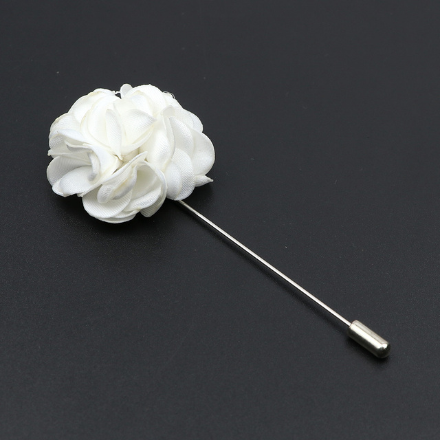 Πολυτελής καρφίτσα πέτου λουλούδι λευκό