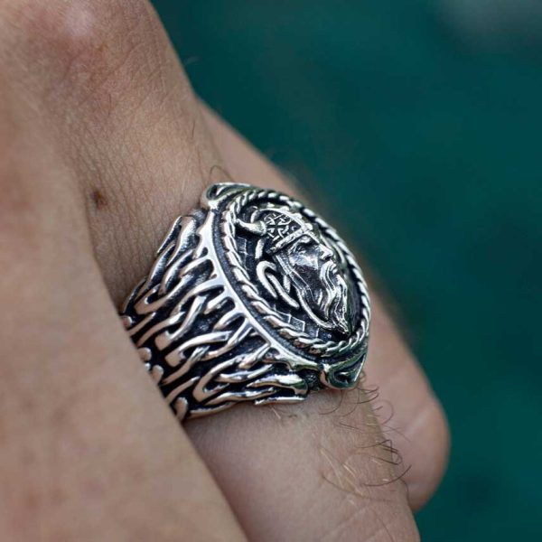 Ανδρικό vintage δαχτυλίδι ασημί Vikings warriors