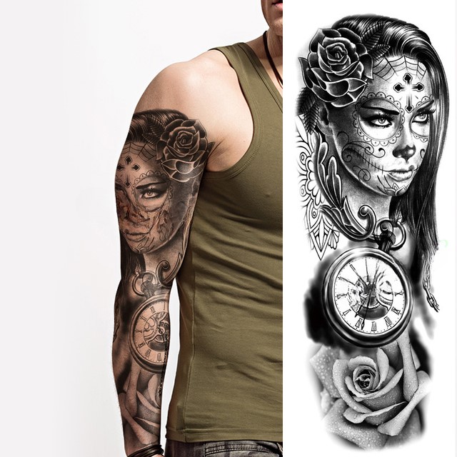 Ανδρικό αδιάβροχο προσωρινό τατουάζ μανίκι γυναίκα