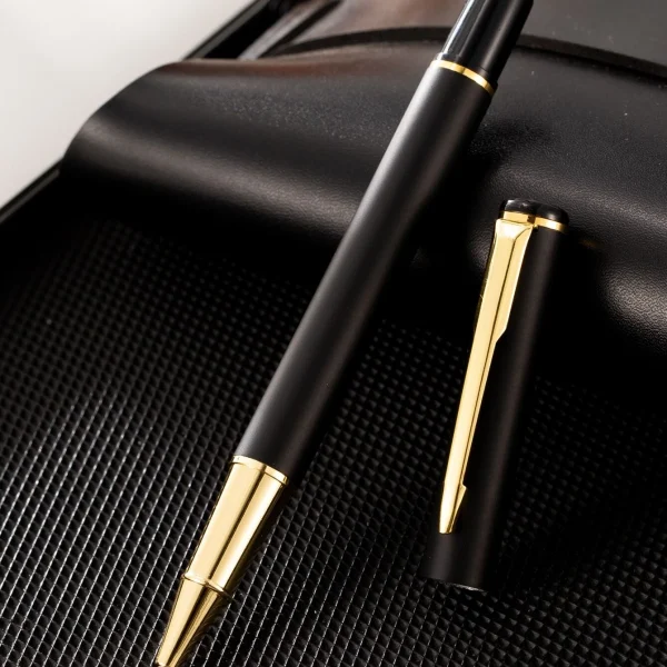 Φορητό κομψό στυλό χρυσό μαύρο