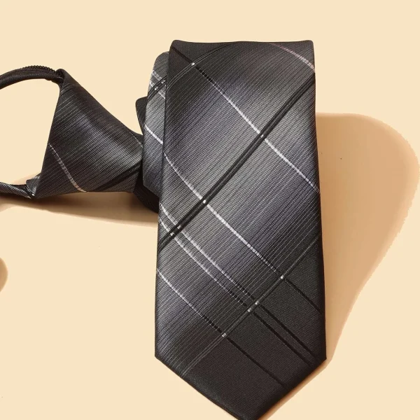 Πολυτελής ανδρική γραβάτα μαύρο καρώ