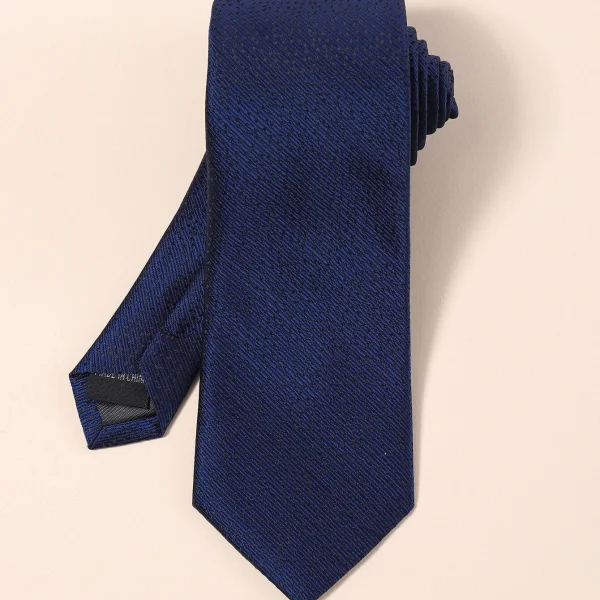 Μονόχρωμη ανδρική γραβάτα μπλέ