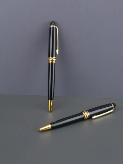 Φορητό μοντέρνο στυλό μαύρο χρυσό Ι
