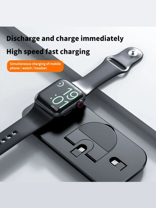 Ασύρματος φορτιστής 3 σε 1 συμβατός με Apple-Watch