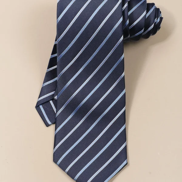 Πολυτελής ανδρική γραβάτα μπλε ριγέ