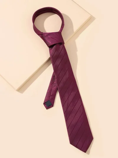 Πολυτελής μπορντω ανδρική γραβάτα ριγέ
