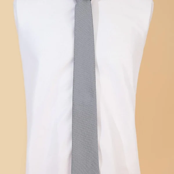 Μονόχρωμη ανδρική γραβάτα γκρι