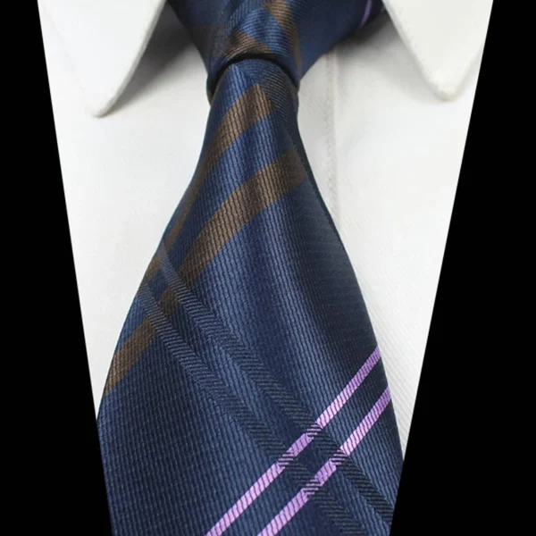 Πολυτελής ανδρική γραβάτα μπλε ροζ καρώ
