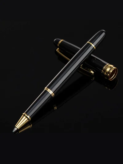 Φορητό μοντέρνο στυλό μαύρο χρυσό II