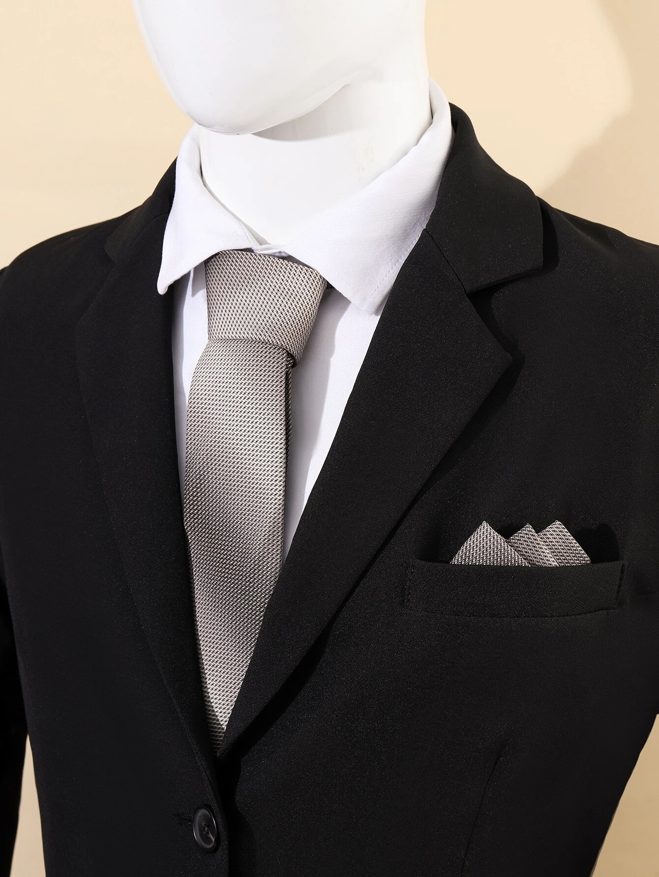Σετ γραβάτα & μπαντάνα λευκό μαύρο