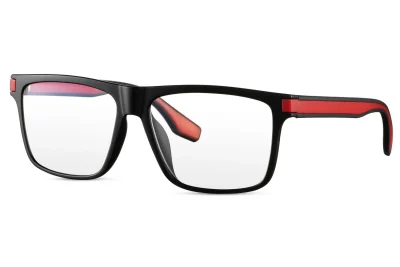 Ανδρικά γυαλιά ηλίου τετράγωνα μαύρα κόκκινα