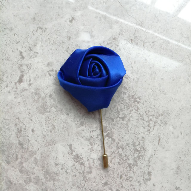 Ανδρική καρφίτσα πέτου λουλούδι μπλε