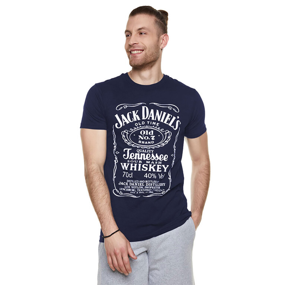 Ανδρικό T-shirt Μπλε με σήμα Jack Daniels