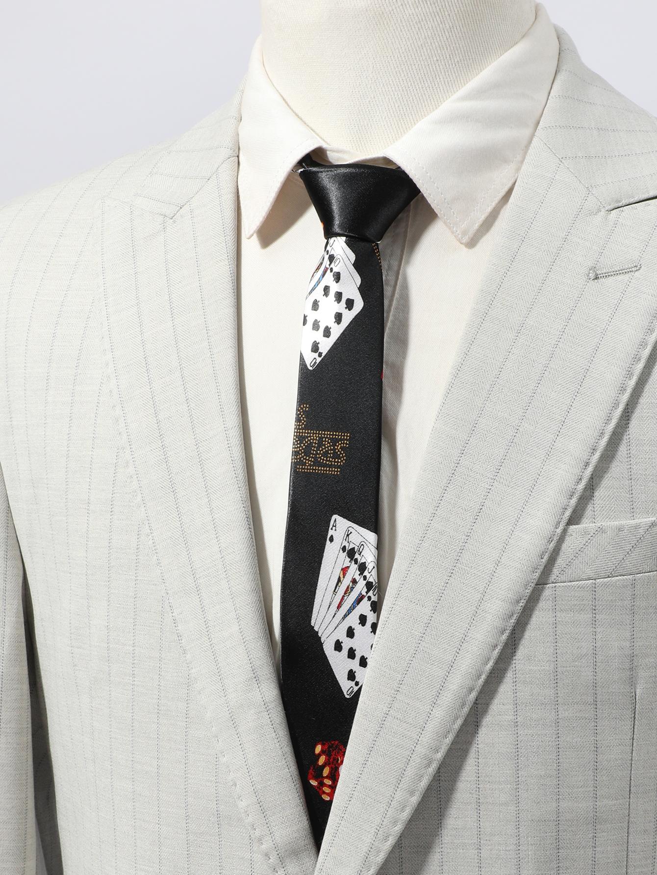 Πολυτελής μαύρη ανδρική γραβάτα καζίνο