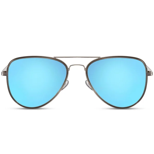 Vintage γυαλιά ηλίου αεροπορίας silver-blue