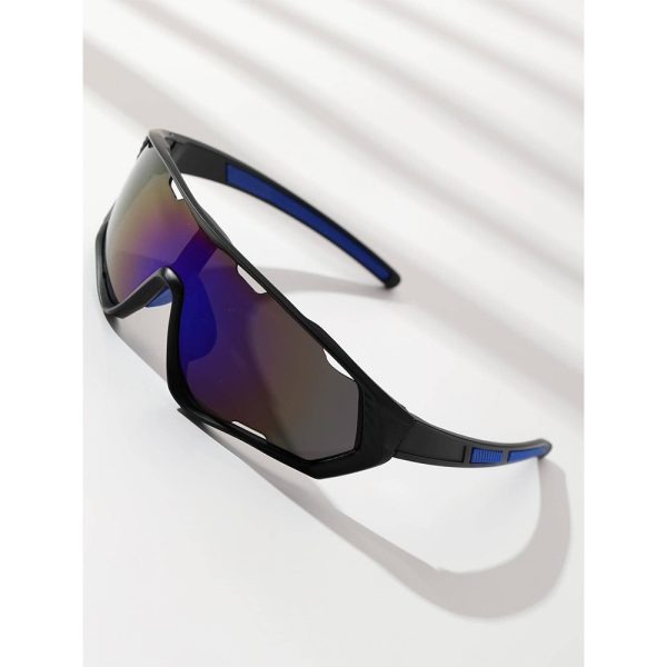 Μοντέρνα γυαλιά ηλίου αντιανεμικά black-blue