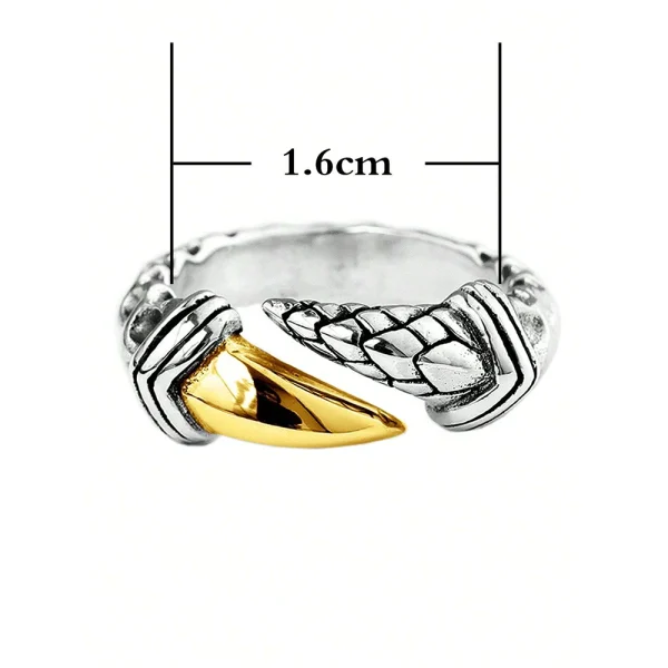 Μοντέρνο ασημένιο χρυσό δαχτυλίδι S925