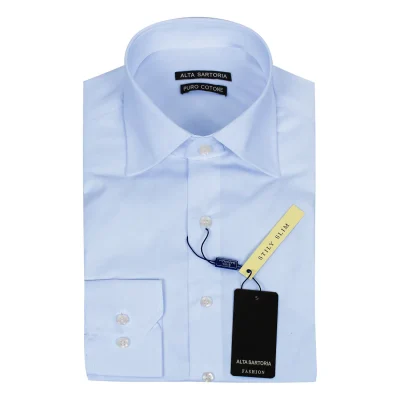 Ανδρικό μακρυμάνικο πουκάμισο μονόχρωμο γαλάζιο Ι