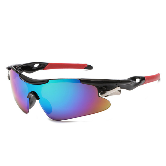 Μοντέρνα γυαλιά ηλίου ποδηλατικά blue-red
