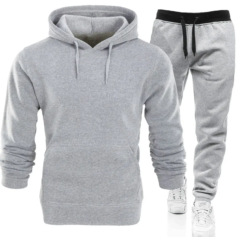 Grey tracksuit set with elastic and string