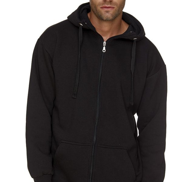 Men's black hooded sweatshirt