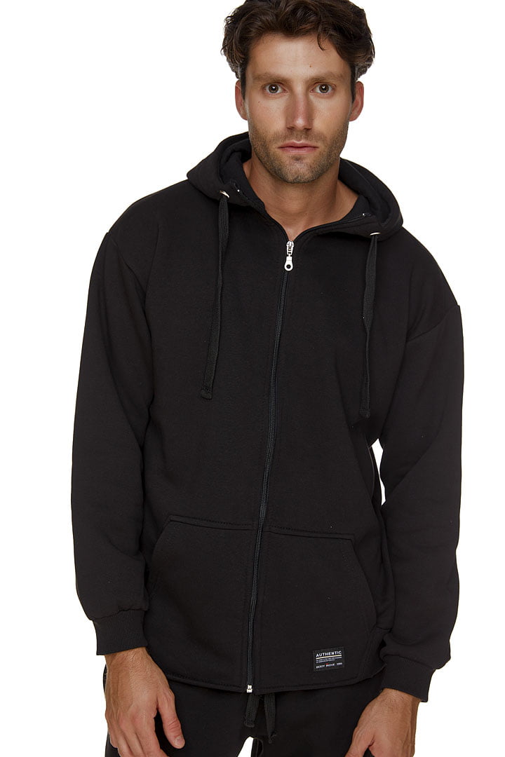 Men's black hooded sweatshirt