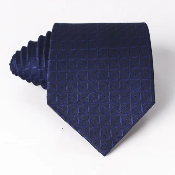 Blue formal tie with square design