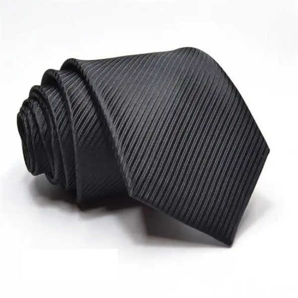 black tie with fine lines