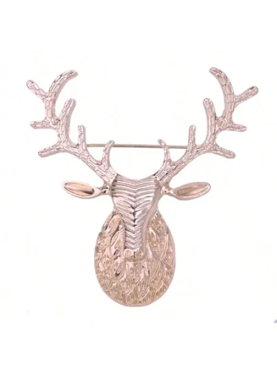 Men's Lapel Pin Golden Deer Bust