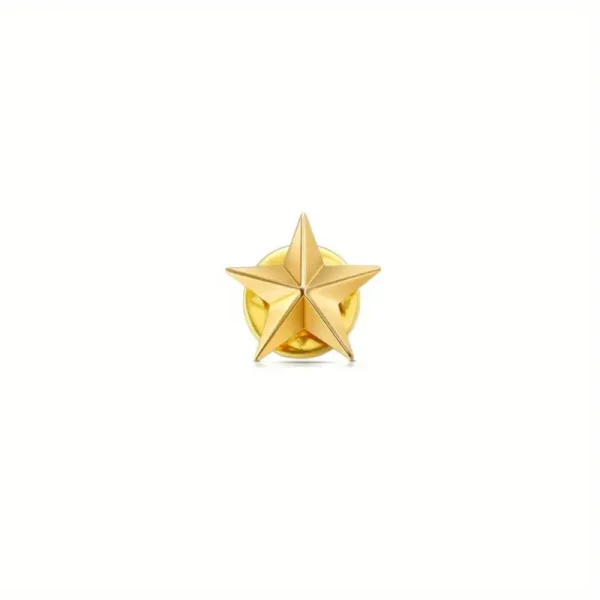 Luxurious pair of gold star shirt collar pins